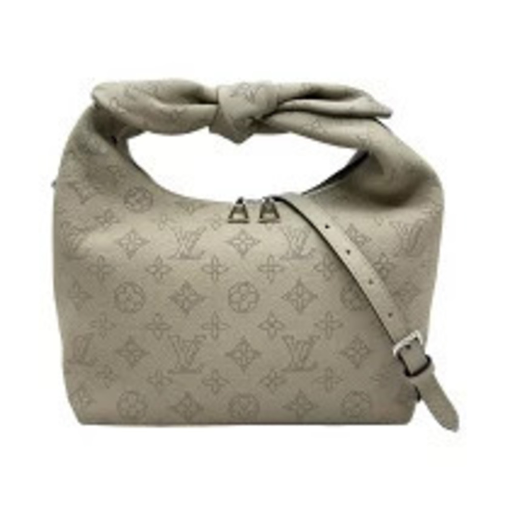 Louis Vuitton White Knot Beige Cream Mahina Leather Shoulder Bag